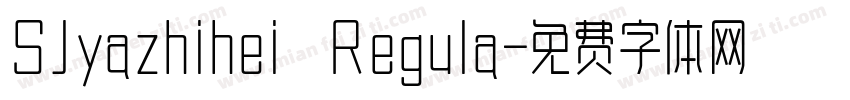 SJyazhihei Regula字体转换